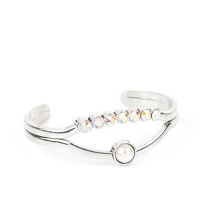 Iridescent and Pearl Bracelet